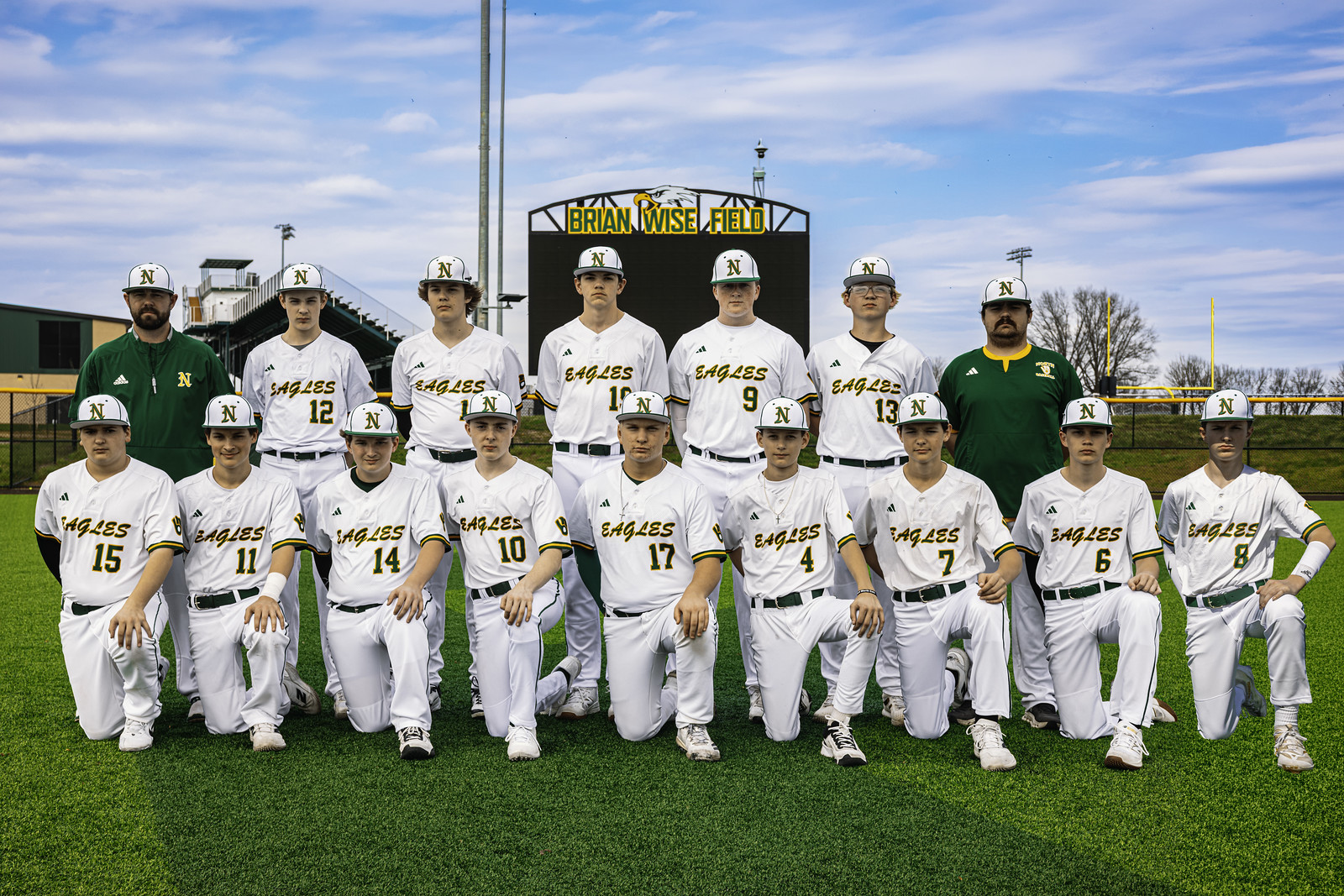 Freshman team photo at Brian Wise Field